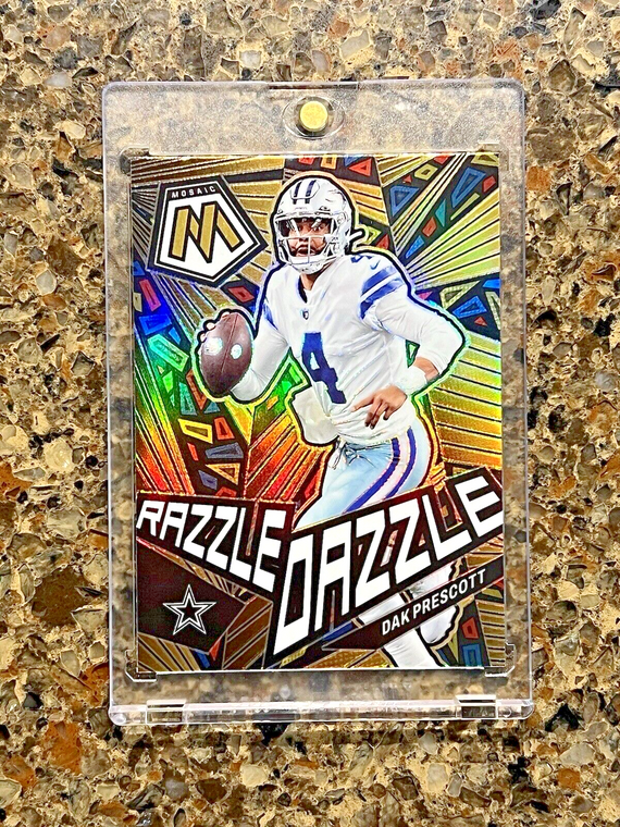 DAK PRESCOTT 2023 Panini Mosaic Razzle Dazzle Gold Prizm SSP - Dallas Cowboys