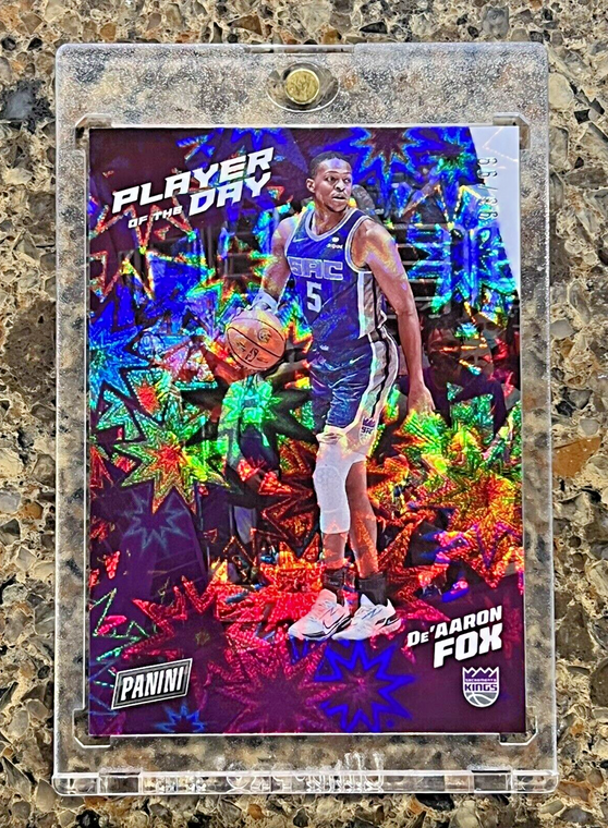 DeAaron Fox 2021 Panini NBA Player of The Day KABOOM 93/99 Rare Gem Mint SSP