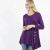 Side Button Accent Asymetric Hem Tunic