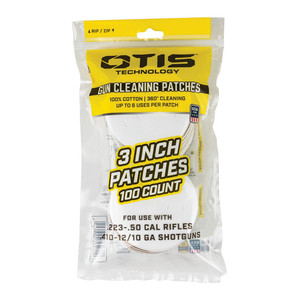 Product image of Otis Technology 3" All Caliber Patches for Gun Cleaning in retail package