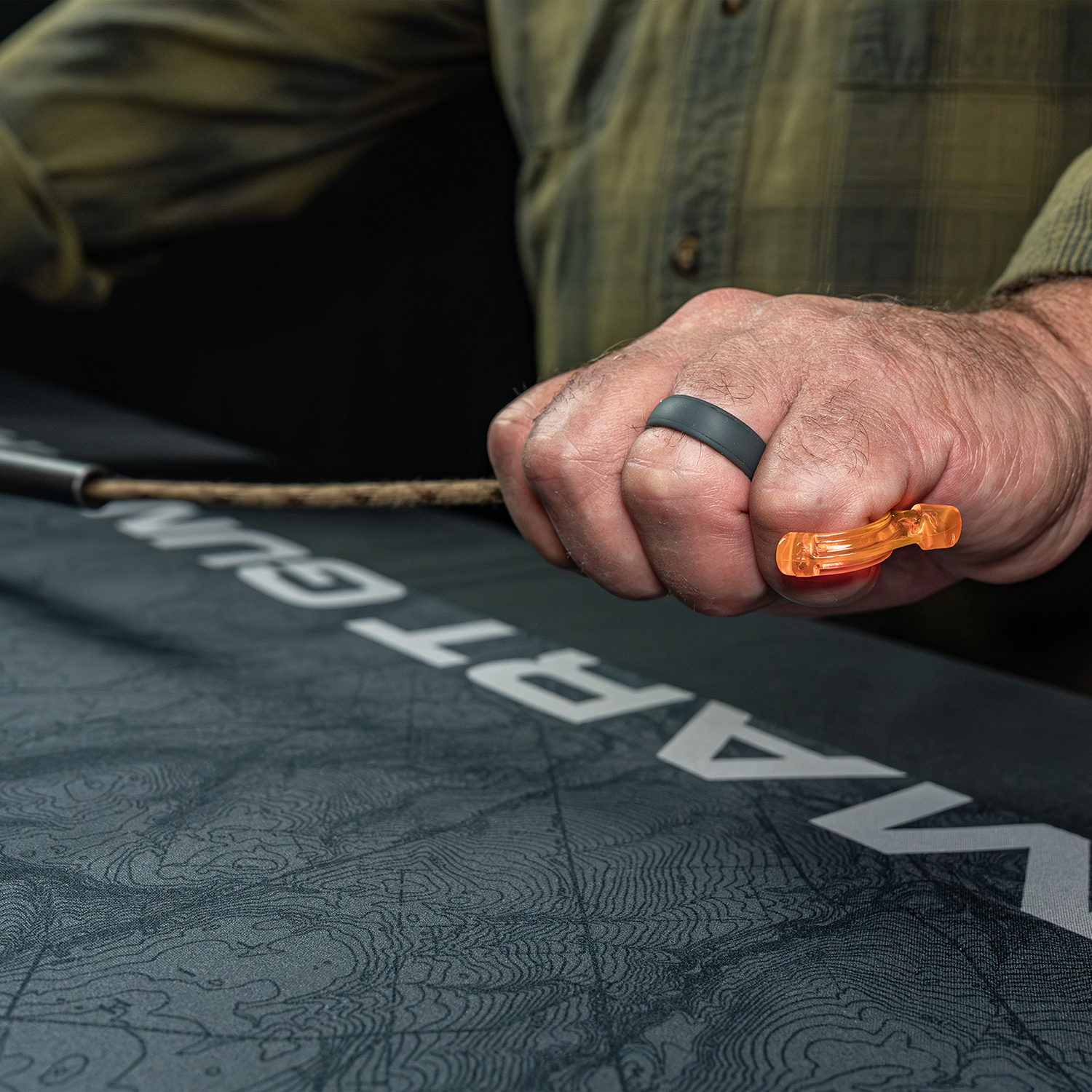 Product detail of Otis Technology Bore Reflector+ being used as a pull handle
