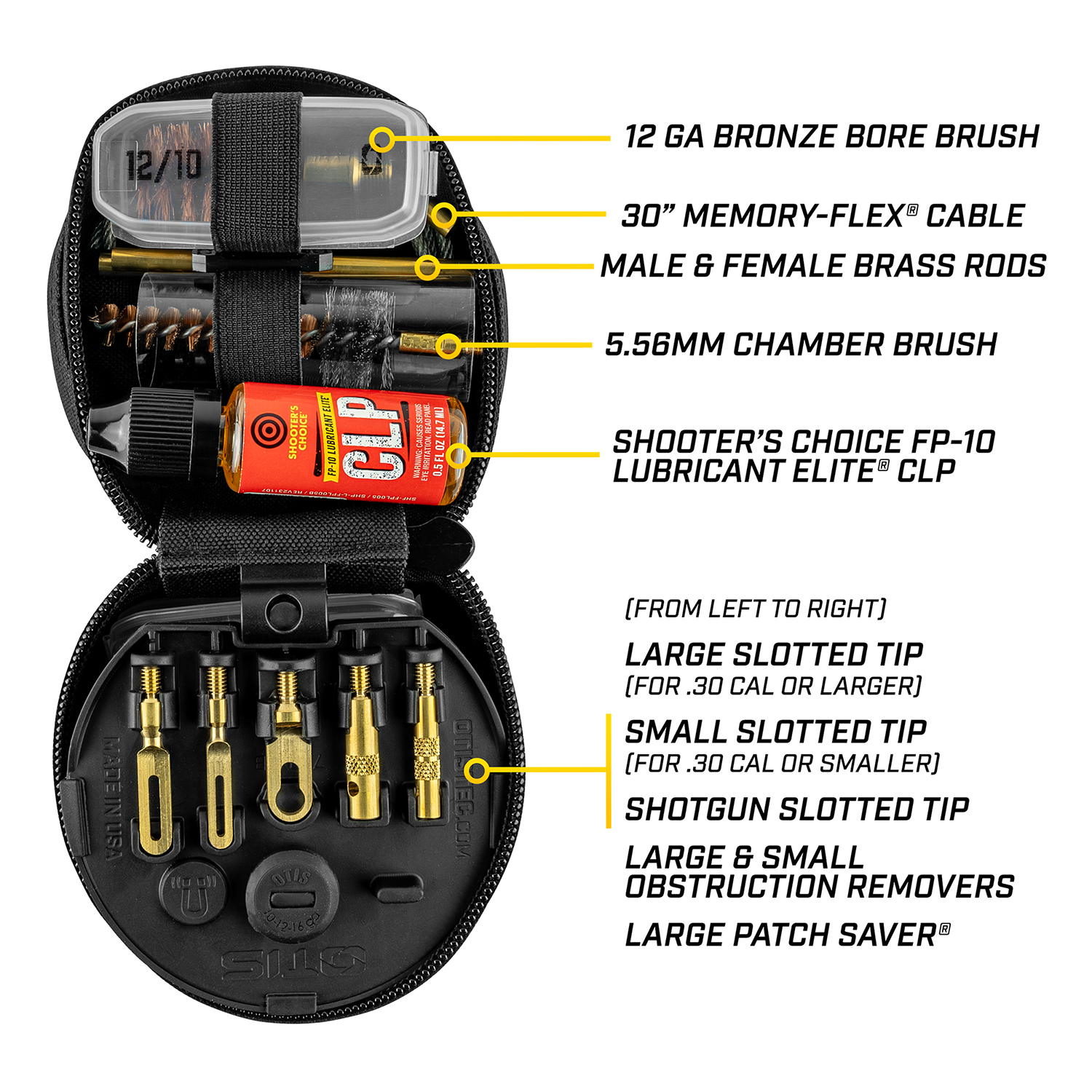 Otis Technology | 3-Gun Competition Gun Cleaning Kit | Item FG-753