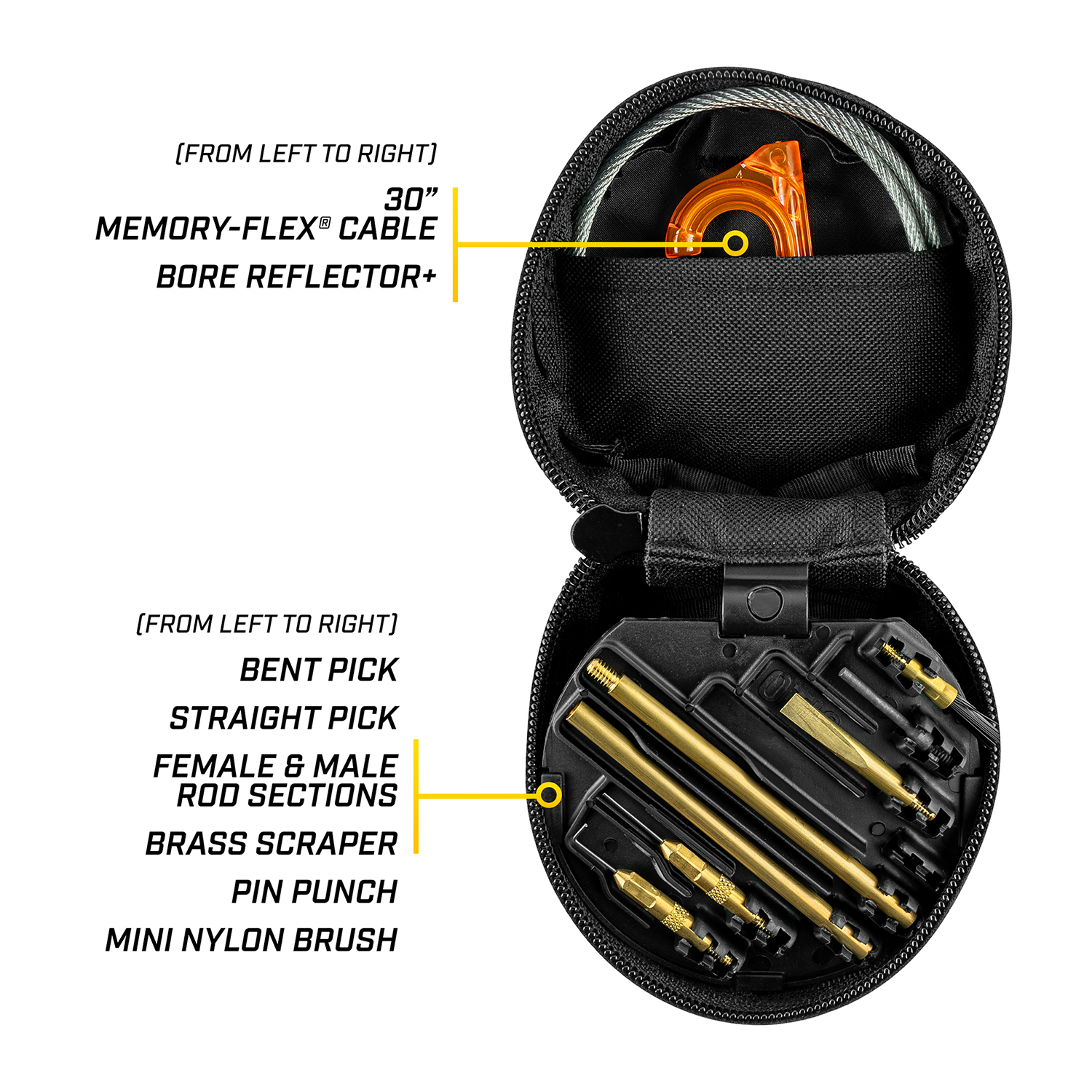 Product image of Otis Technology MSR/AR Cleaning Kit (.308 cal/7.62mm) with component callouts