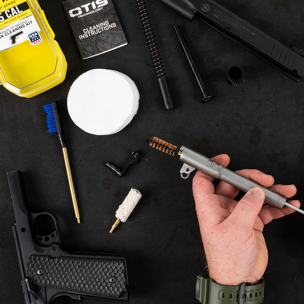 Otis Technology .45 cal Patriot Series® Pistol Cleaning Kit product image in use