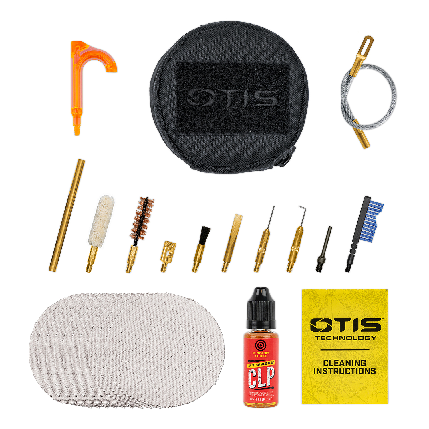 Product image of Otis Technology .40 Caliber/10mm Handgun Cleaning Kit components