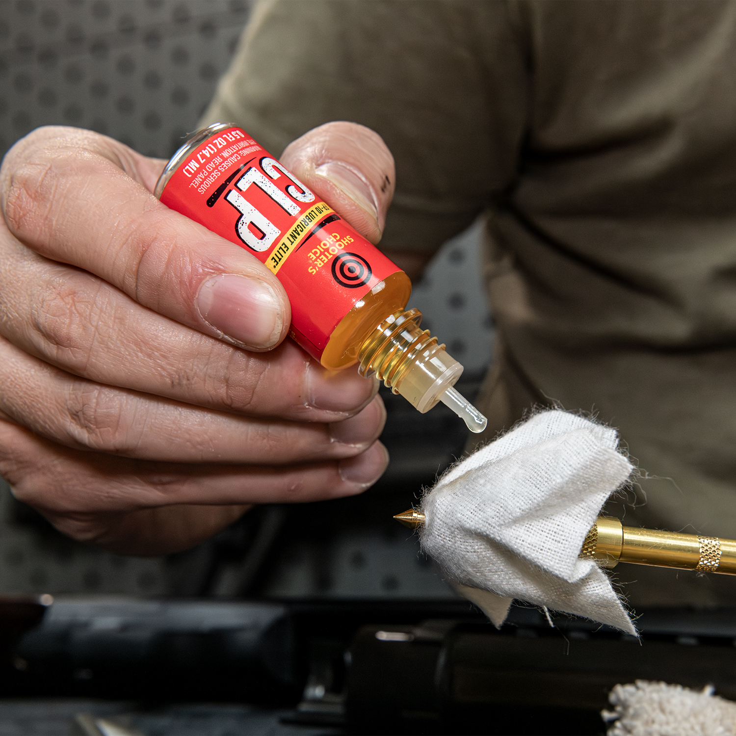 Lifestyle Image of Otis Technology Sectional Rod Multi-Gauge Shotgun Cleaning Kit in use