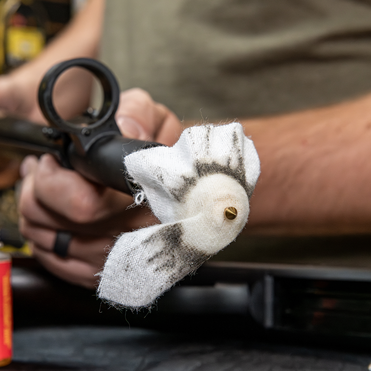 Lifestyle Image of Otis Technology Sectional Rod Multi-Gauge Shotgun Cleaning Kit in use