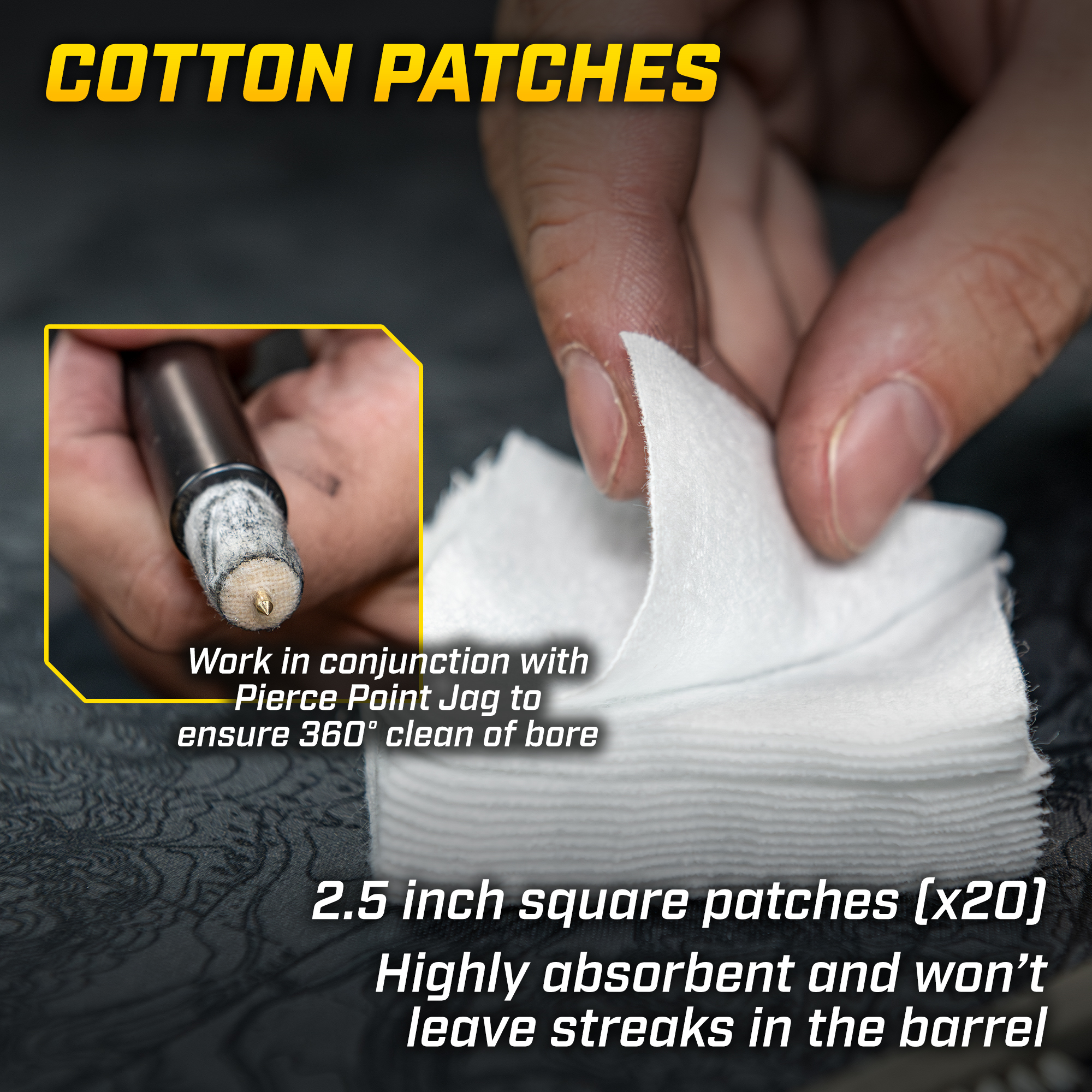 Otis Technology  Sectional Rod Pistol Cleaning Kit product lifestyle image cotton cleaning patches