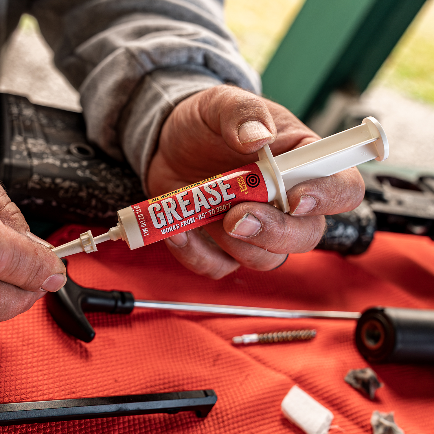 Lifestyle image of Shooter's Choice Synthetic All-Weather High-Tech Gun Grease