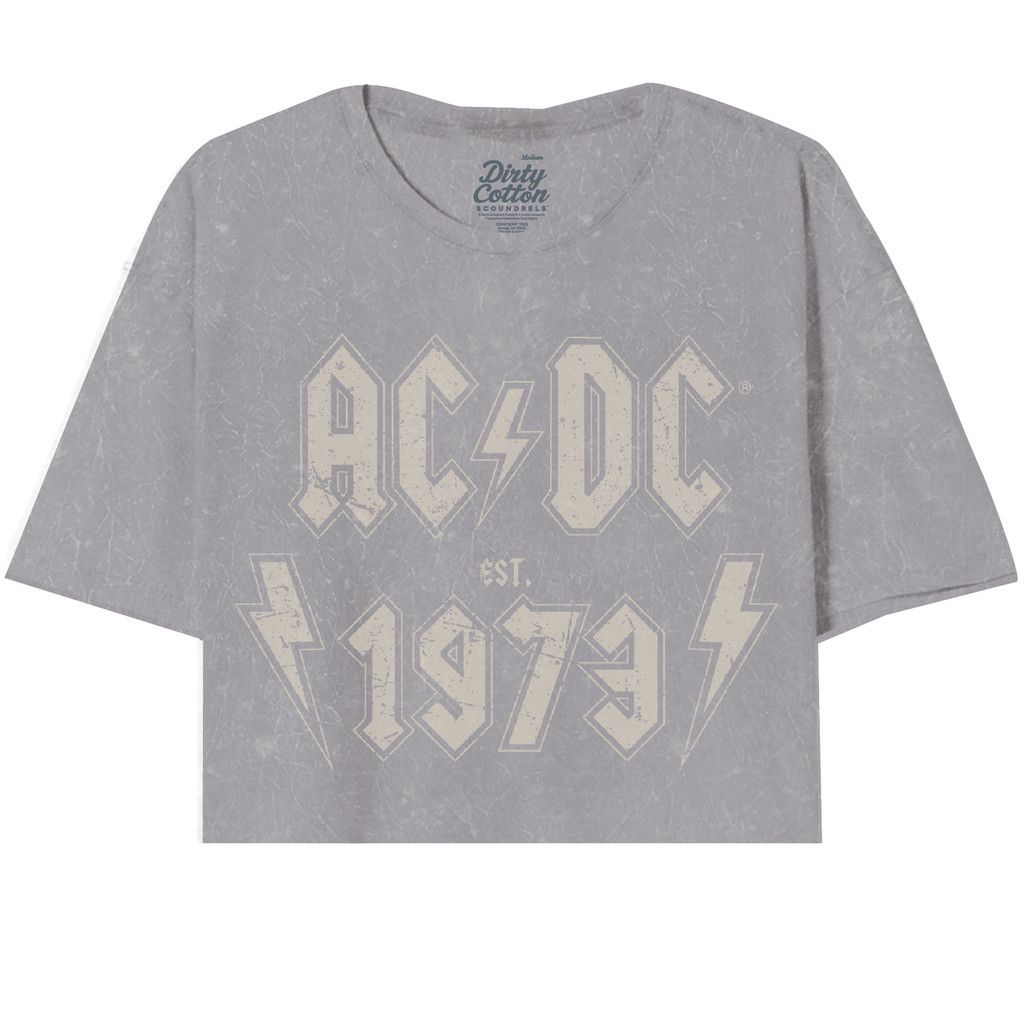 AC/DC 1973 Unisex Cut Hem Tee
