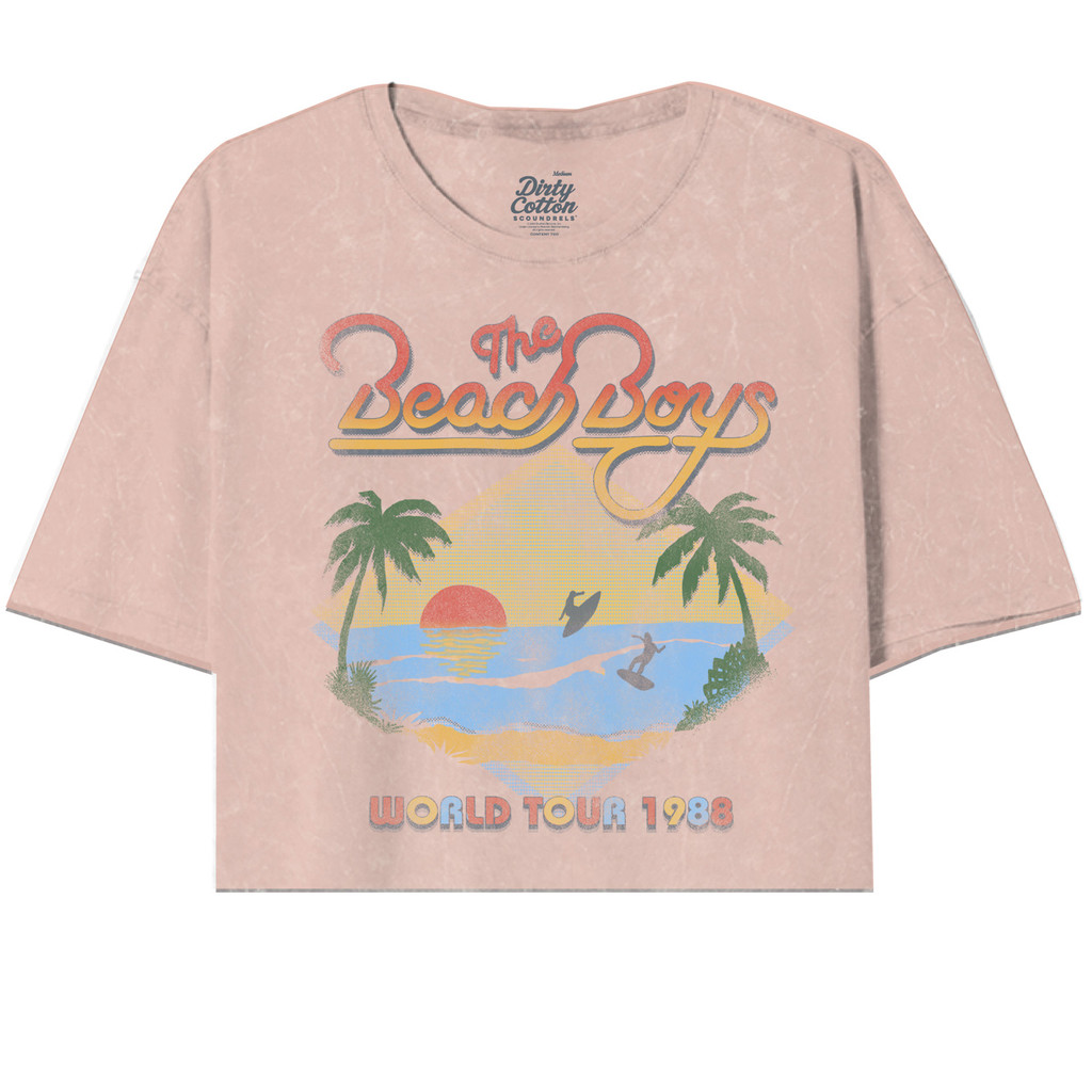 The Beach Boys Sunset Surfer Unisex Cut Hem Tee