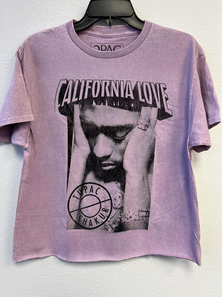 Tupac Cali Love Unisex Cut Hem Tee