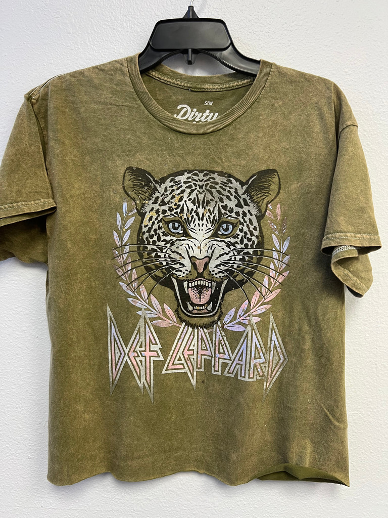 Def Leppard Hood Unisex Cut Hem Tee w/Foil Accents