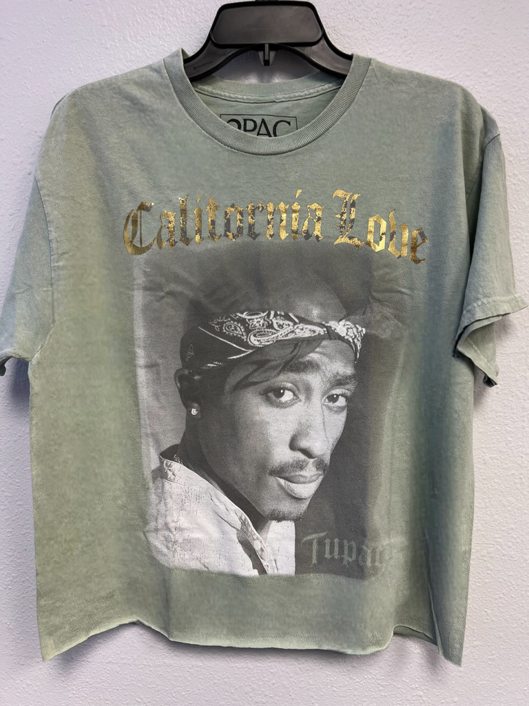 Tupac LA Love Foil Unisex Cut Hem Tee w/Foil Accents