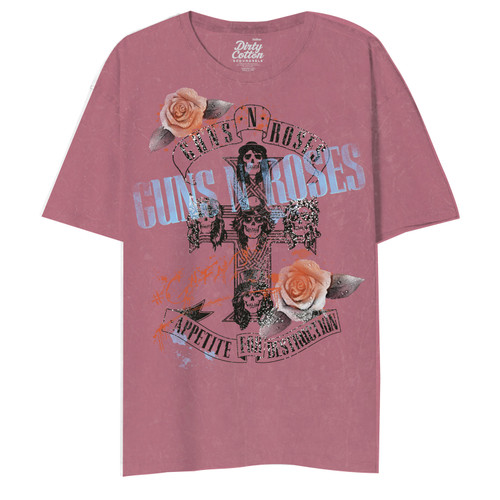 Guns N Roses Cross Roses Unisex Tee w/Foil Accents