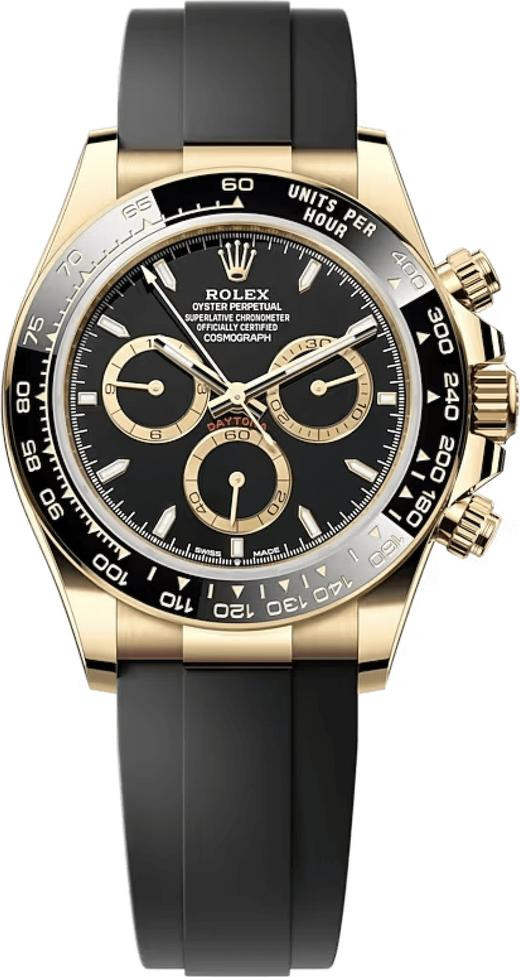 はる　 Rolex Yellow Gold Ceramic Daytona - Black Dial 126518LN