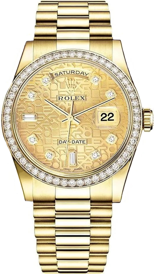 Rolex Day-Date President - Yellow Gold Diamond Champagne Dial 18348