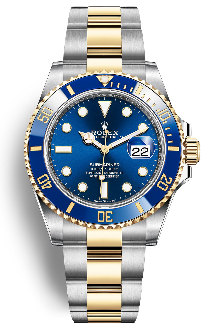 Rolex blue 2025 gold submariner