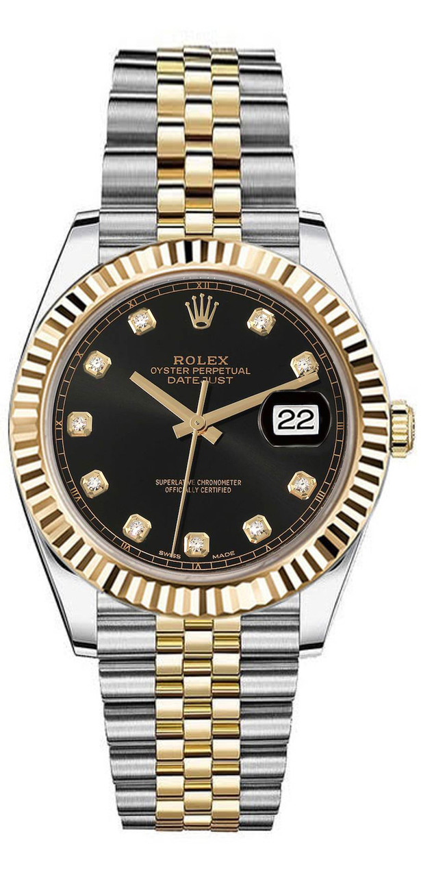 Rolex Datejust 41 Black Diamond Dial Watch