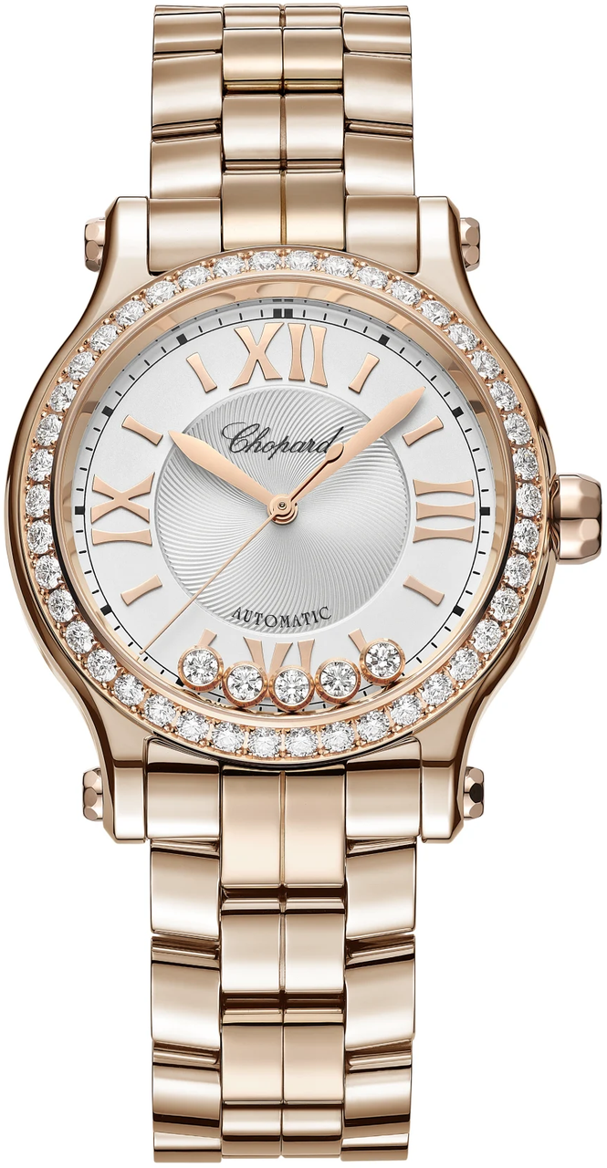 Chopard Happy Sport 18k Rose Gold & Diamond MOP Womens Quartz Watch 27/5321  - Jewels in Time