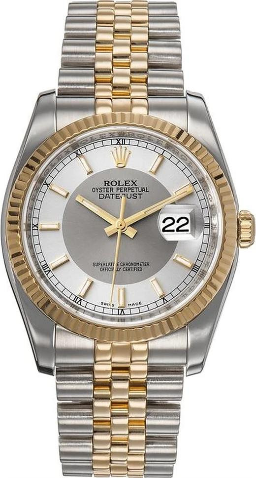 Rolex Datejust Two-Tone Silver Tuxedo Dial Watch