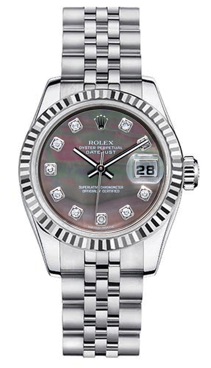 Rolex Lady-Datejust 28 Mother of Pearl Diamond Watch