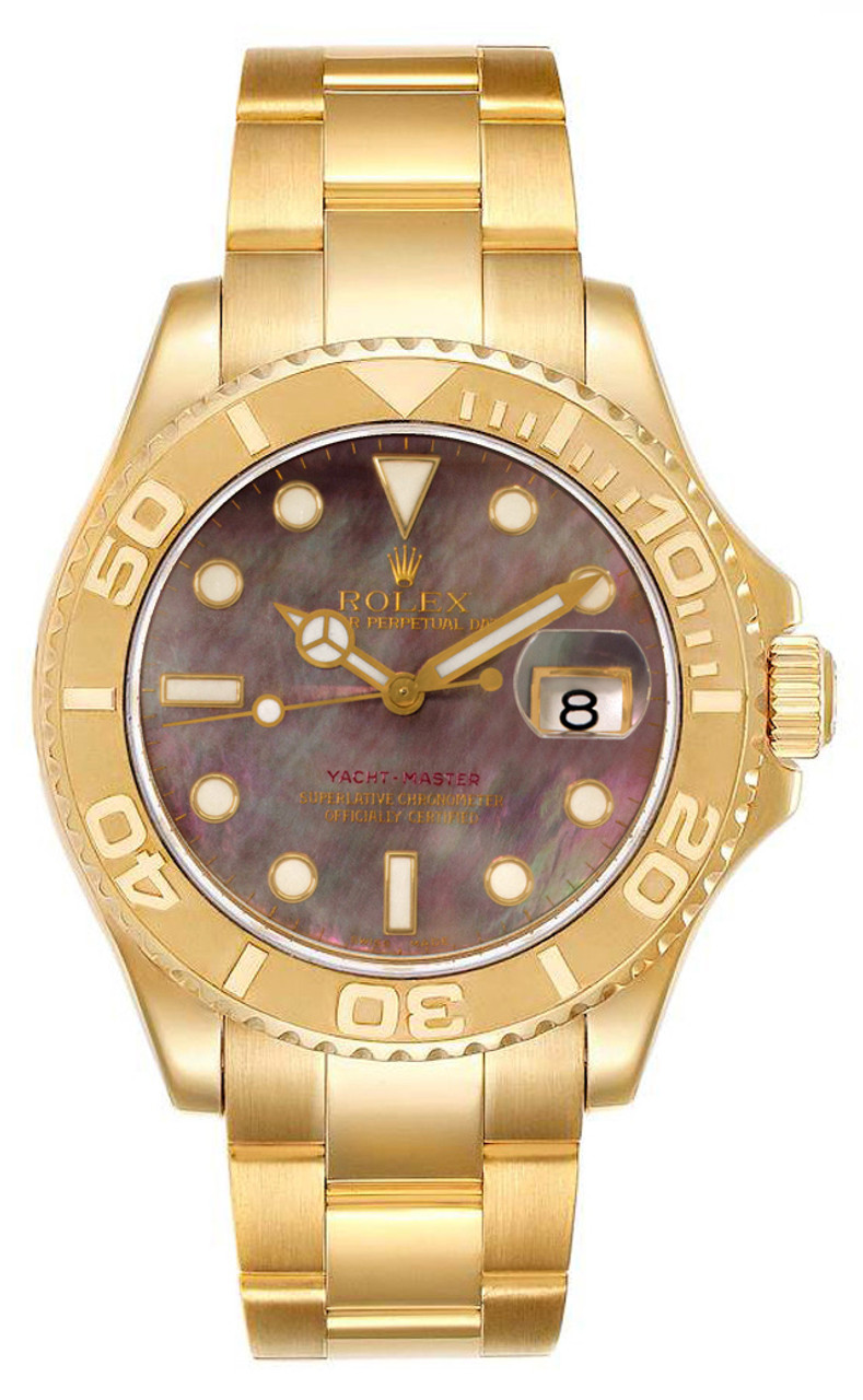 Rolex yacht master store gold and black