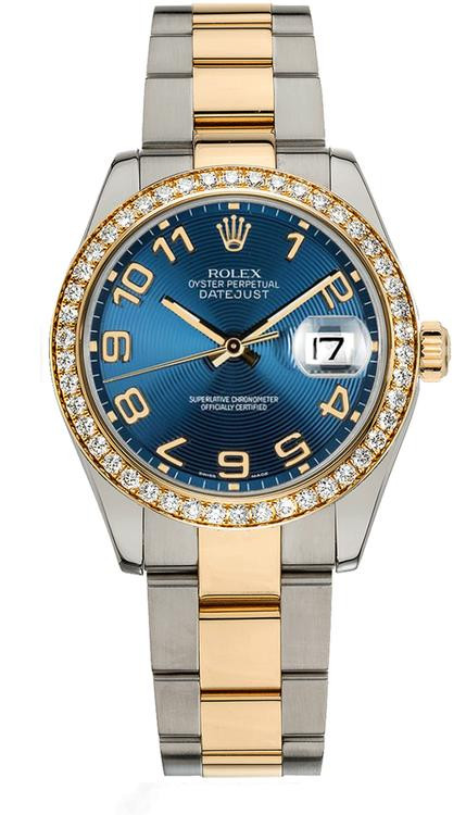 SDV7-SEC ベジット Rolex Datejust 178383 Blue Concentric Arabic Dial on Oyster
