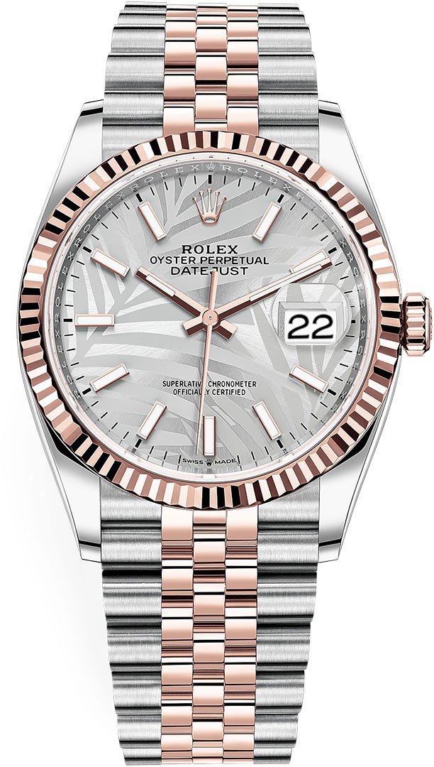 rolex datejust 36 everose two tone jubilee