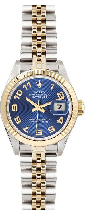Rolex Women's Datejust Two Tone Blue Dial | Luxury Of Watches