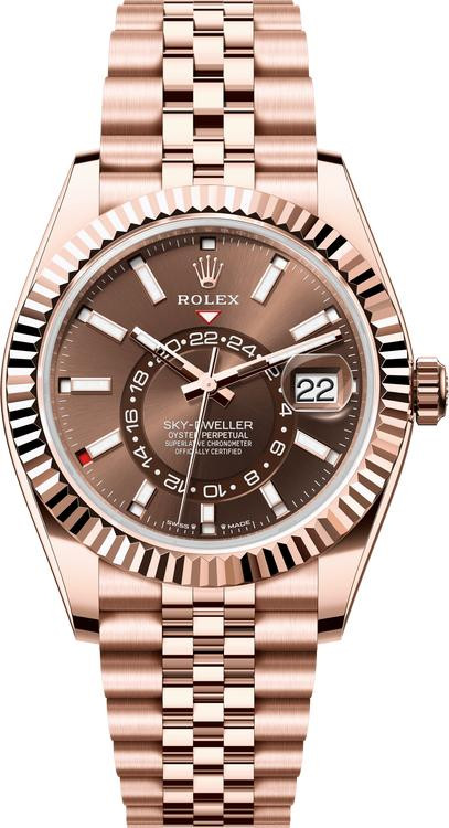 Rolex Sky‑Dweller 336935 Everose Gold Jubilee Chocolate Dial