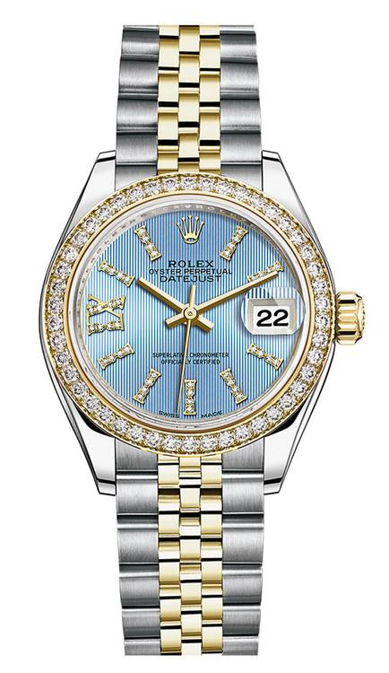 MADE IN ITALY FAENZA フラワーベース　直径28❌20㎝ Rolex Lady Datejust 28mm Two-Tone Diamond Bezel Cornflower Blue 279383