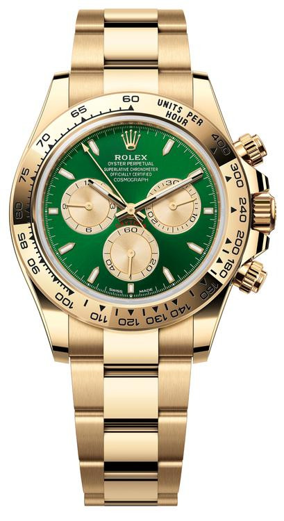 Rolex Yellow Gold Daytona 126508-0008 Green - Luxury Of Watches