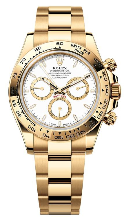 Rolex Yellow Gold Daytona 126508-0001 White - Luxury of Watches