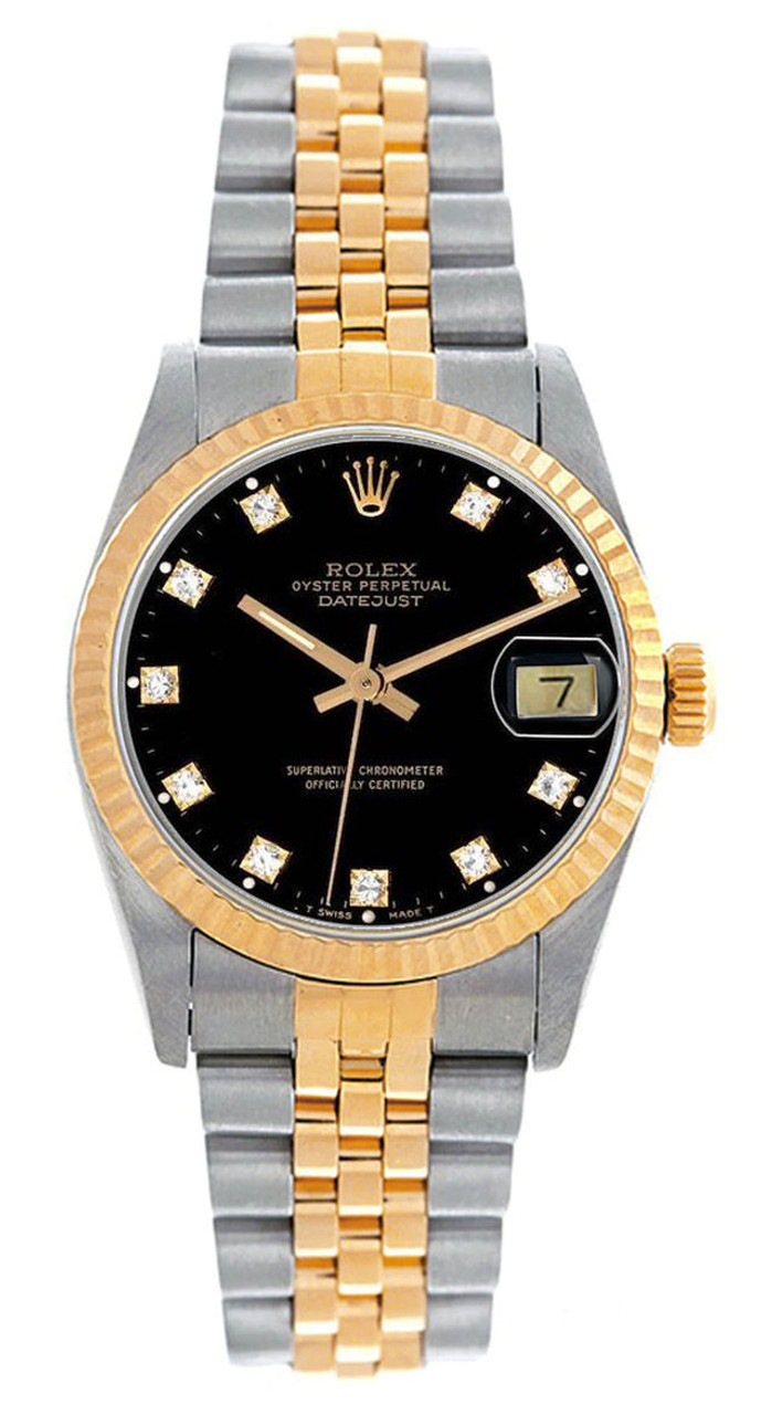 Rolex black clearance women's watch