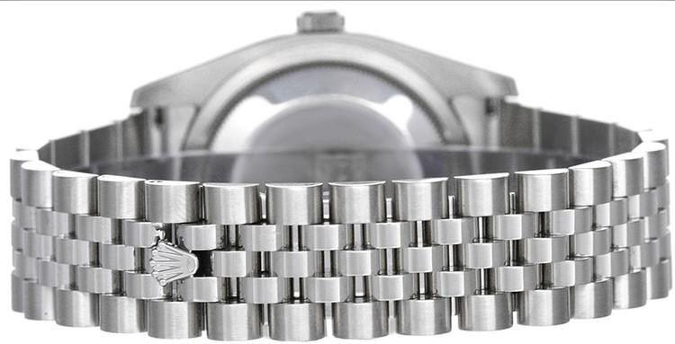 Rolex Datejust Stainless Steel Factory Diamond Bezel & Blue Index