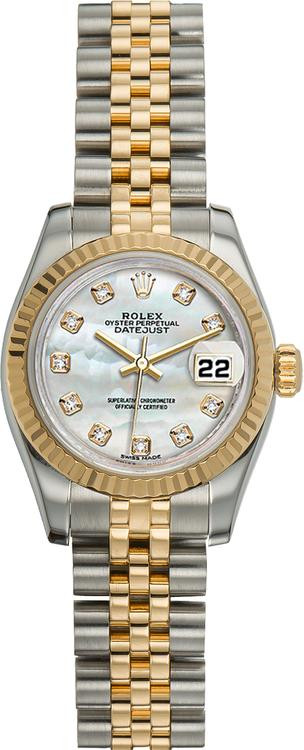 Rolex Women's New Style Two-Tone Datejust with Factory Mother of
