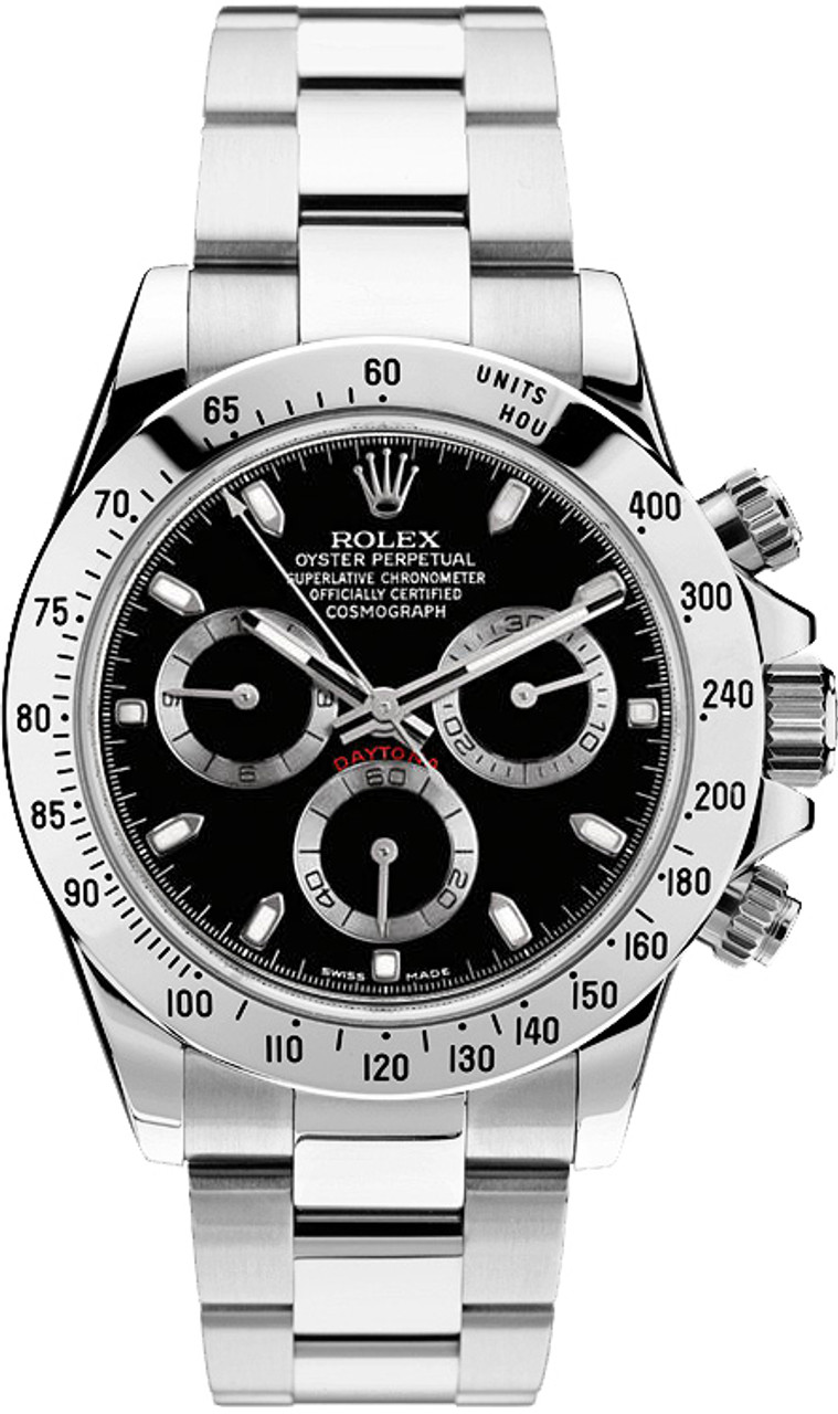 Men's Rolex Daytona Bamford Black Stainless Steel Watch 116520 PRE-OWN –  Global Timez