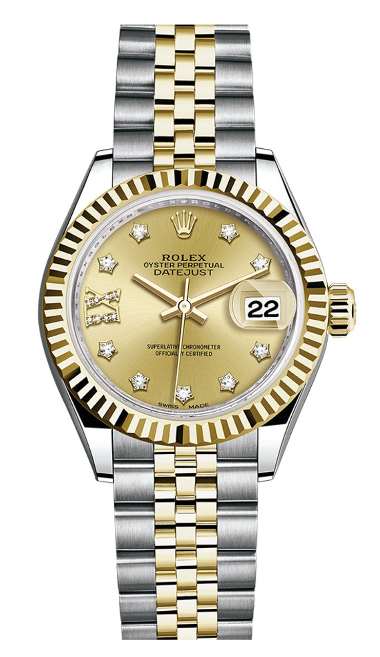 rolex ladies datejust two tone