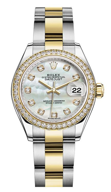 Rolex Lady Datejust 28mm Diamond Bezel Two-Tone 279383 MOPDDO