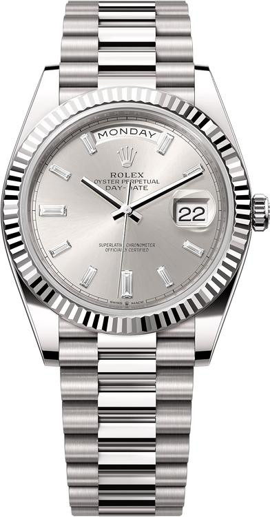 Rolex White Gold President Day Date 40 228239 SD - Luxury of Watches
