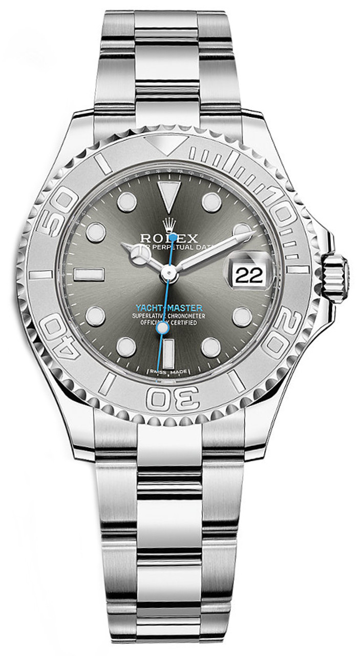 Rolex yacht master rhodium on sale 37mm