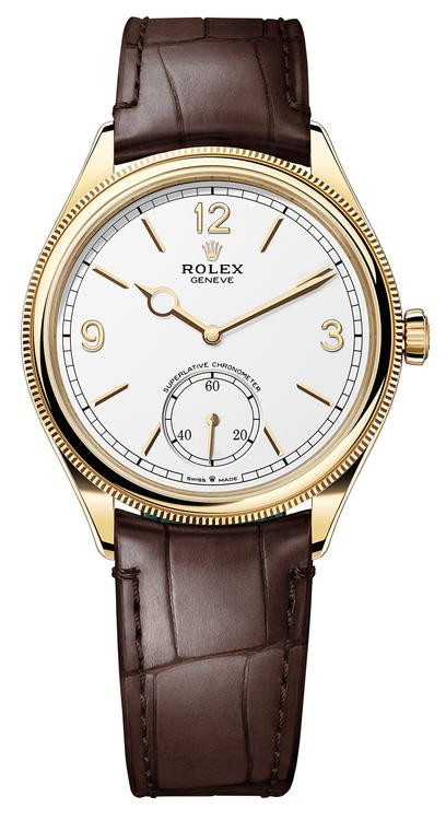 Rolex Rolex Yellow Gold 1908 White Dial 52508 Leather