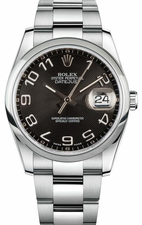 Rolex Rolex Datejust Stainless Steel Black Concentric Arabic Dial 116200