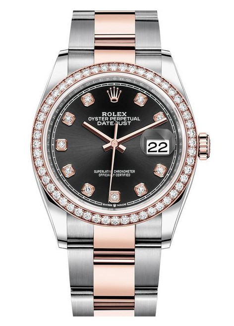 Rolex Datejust 36mm Two Tone Diamond Bezel 126281BDO