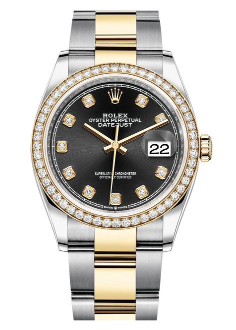 Rolex Datejust 36mm Two Tone Diamond Bezel 126283BDO