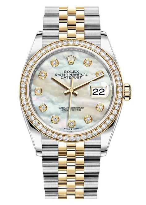 Rolex Datejust 36mm Two Tone Diamond Bezel 126283MOPDJ Rolex Datejust 36mm Two Tone Diamond Bezel 126283MOPDJ