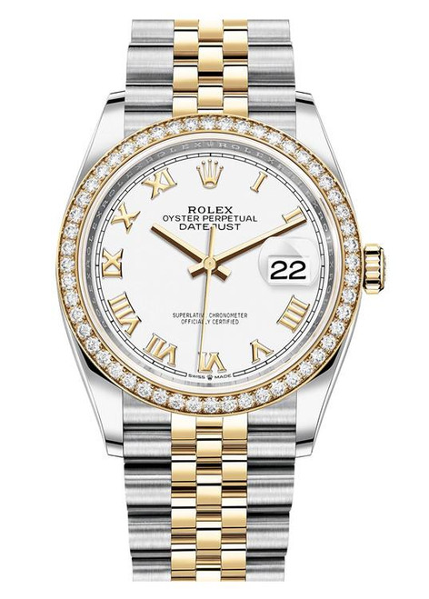 Rolex Datejust 36mm Two Tone Diamond Bezel 126283WRJ