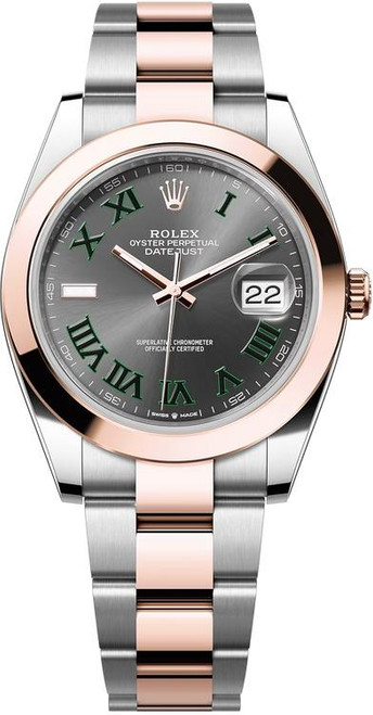 Rolex Datejust 41mm Everose Gold and Steel 126301 GRO