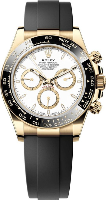 Rolex Rubber Yellow Gold Ceramic Daytona 126518ln-0002 White